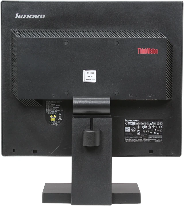Alt view image 5 of 8 - Lenovo 17" LCD Monitor 5 ms D-Sub, DVI-D ThinkVision L1711p