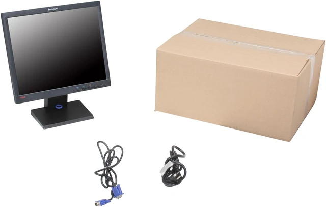 Alt view image 8 of 8 - Lenovo 17" LCD Monitor 5 ms D-Sub, DVI-D ThinkVision L1711p