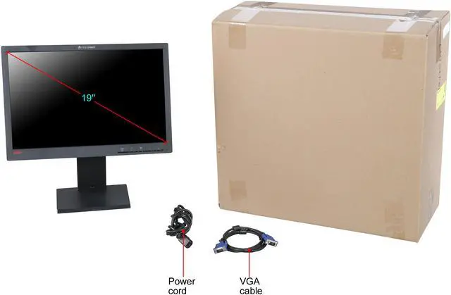 Alt view image 8 of 8 - Lenovo ThinkVision L1951pwD 19-inch LCD Widescreen Flat Panel Computer Monitor