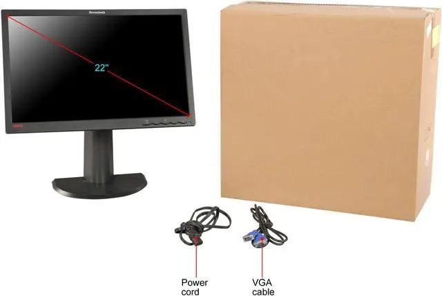 Alt view image 11 of 11 - Lenovo 22" LCD Monitor 5 ms D-Sub, DVI L2240P