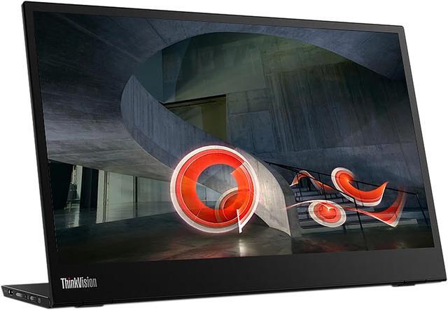 Alt view image 2 of 7 - Lenovo ThinkVision M14 14" Full HD 1920x1080 IPS Monitor - 300 Nit 6ms 2xUSB Type-C Ports Widescreen Backlit LED LCD Mobile Portable Display Raven Black