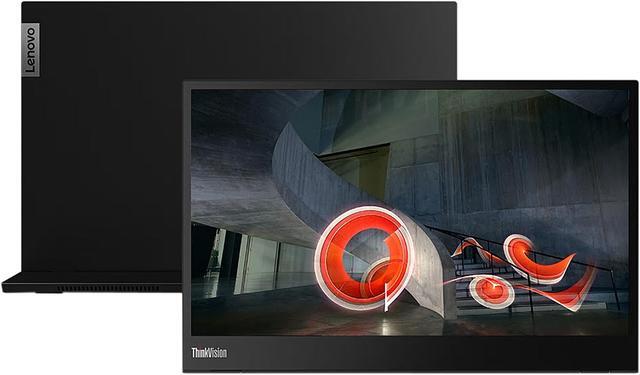 Alt view image 6 of 7 - Lenovo ThinkVision M14 14" Full HD 1920x1080 IPS Monitor - 300 Nit 6ms 2xUSB Type-C Ports Widescreen Backlit LED LCD Mobile Portable Display Raven Black