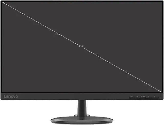 Alt view image 2 of 8 - Lenovo 24" (23.8" viewable) 75 Hz (Only for HDMI input) VA FHD Monitor 4 ms (Extreme mode) / 6 ms (Typical mode) FreeSync (AMD Adaptive Sync) D-Sub, HDMI Flat Panel C24-20