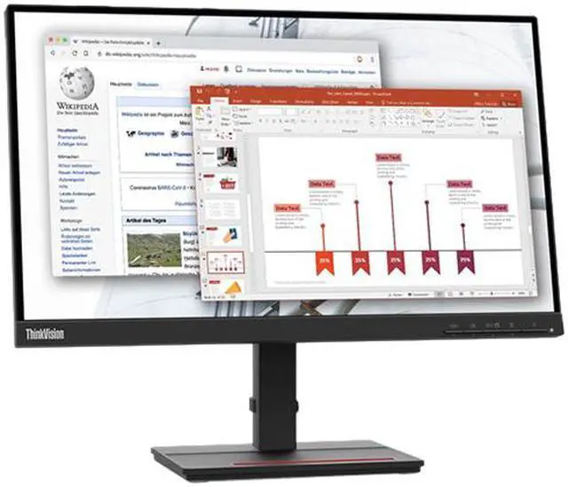 Alt view image 5 of 10 - Lenovo ThinkVision S22e-20 62C6KAT1UK 21.5" Full HD 1920 x 1080 75 Hz D-Sub, HDMI FreeSync (AMD Adaptive Sync) Monitor