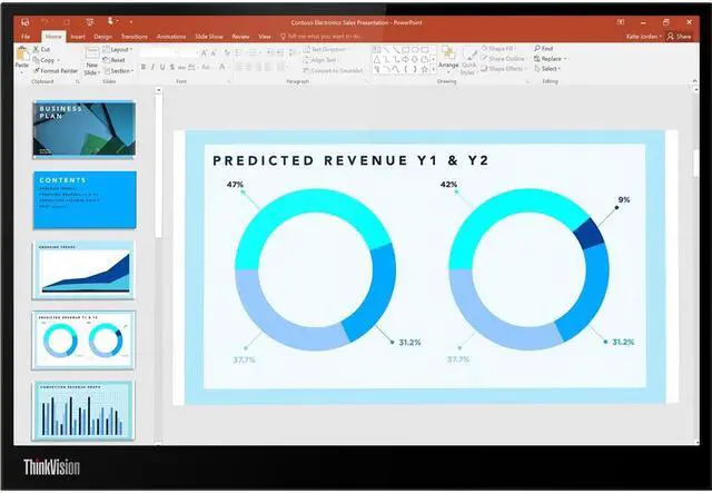 Alt view image 3 of 8 - Lenovo ThinkVision M14d 14" WLED LCD Monitor - In-plane Switching (IPS) Technology - 16.7 Million Colors - 375 Nit - 6 ms - 60 Hz Refresh Rate - USB Hub 63AAUAR6US