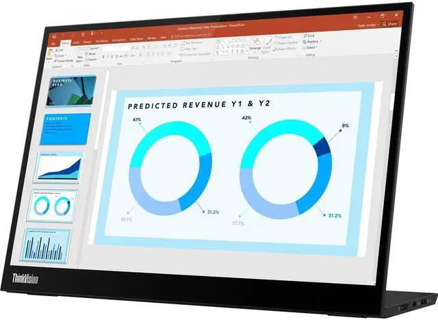 Alt view image 5 of 8 - Lenovo ThinkVision M14d 14" WLED LCD Monitor - In-plane Switching (IPS) Technology - 16.7 Million Colors - 375 Nit - 6 ms - 60 Hz Refresh Rate - USB Hub 63AAUAR6US