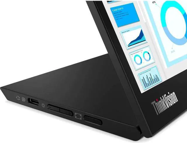 Alt view image 8 of 8 - Lenovo ThinkVision M14d 14" WLED LCD Monitor - In-plane Switching (IPS) Technology - 16.7 Million Colors - 375 Nit - 6 ms - 60 Hz Refresh Rate - USB Hub 63AAUAR6US
