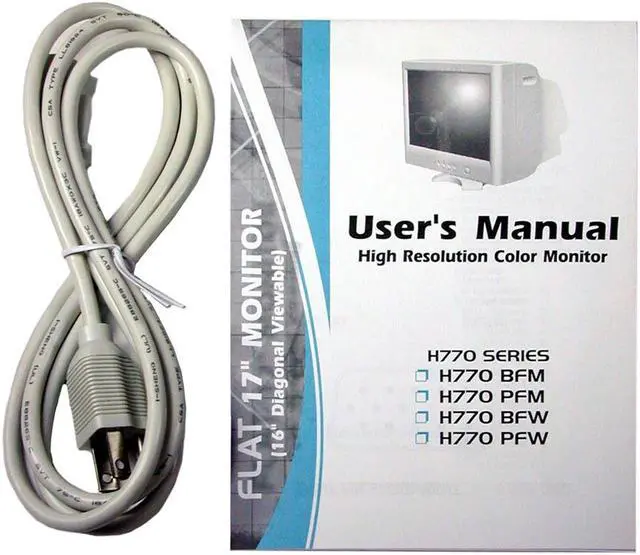 Alt view image 5 of 5 - SCANPORT GM-1770DF White 17" CRT Monitor 0.25mm Dot Pitch D-Sub