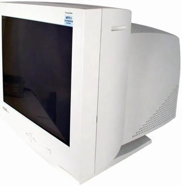 Alt view image 2 of 3 - KDS XF-9I White 19" CRT Monitor 0.25mm Dot Pitch D-Sub