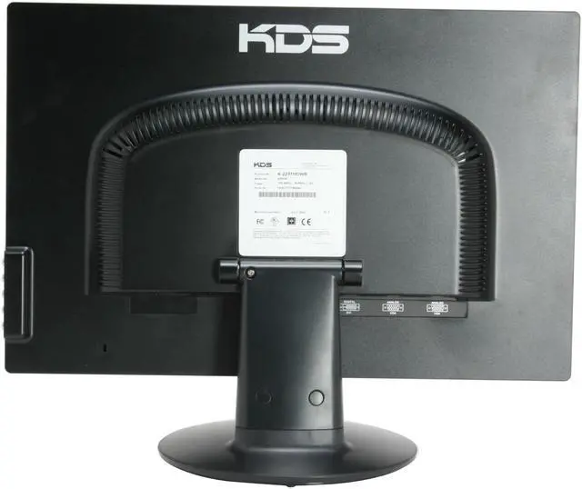 Alt view image 5 of 12 - KDS K-2237MDWB Black 21.6" 5ms Widescreen LCD Monitor w/ HDCP support 300cd/m2 1000:1 Built in Speakers