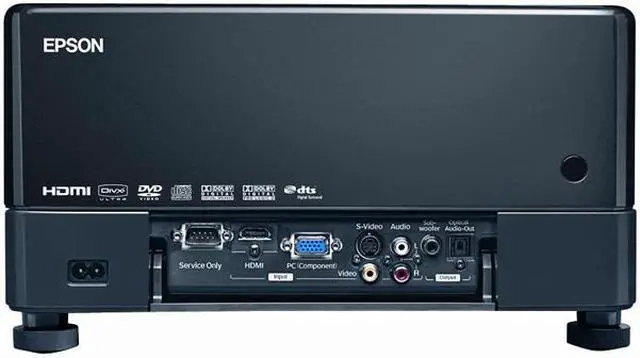 Alt view image 5 of 6 - EPSON MovieMate 72 720P 1280x720 1200 Lumens Home Theater 3LCD Projector w/ DVD & Music Player Combo