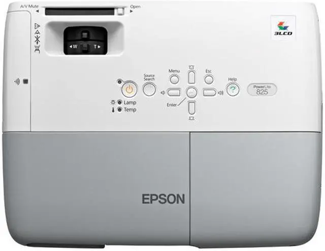 Alt view image 4 of 5 - EPSON PowerLite825 1024 x 768 3000 lumens LCD Projector 2000:1