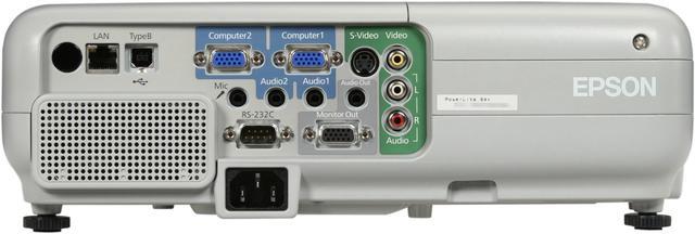 Alt view image 4 of 7 - EPSON PowerLite 84+ XGA 1024x768 2600 Lumens Multimedia 3LCD Projector w/ Network Function