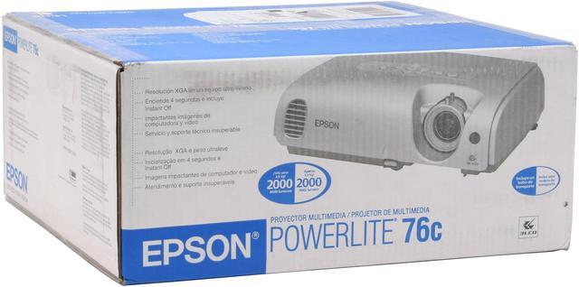 Alt view image 15 of 15 - EPSON PowerLite 76c 1024 x 768 2000 ANSI lumens (High Brightness), 1500 ANSI lumens (Low Brightness) LCD Projector 400:1