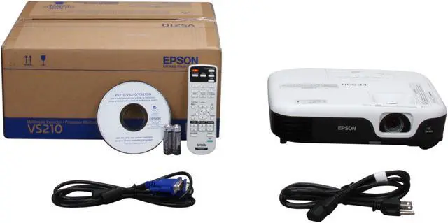 Alt view image 8 of 8 - EPSON VS210 (V11H433020) 800 x 600 (SVGA) 2600 lumens LCD Multimedia Projector Up to 3000:1 - OEM