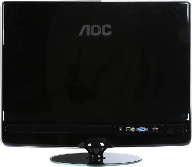 Alt view image 5 of 7 - AOC V22 Piano-black Glossy 22" HDMI Widescreen WLED Backlight LCD Monitor 280 cd/m2 DC 100000:1 Built in Speakers