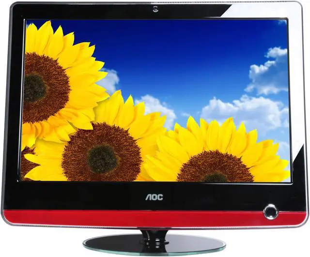 Alt view image 2 of 7 - AOC V22 Piano-black Glossy 22" HDMI Widescreen WLED Backlight LCD Monitor 280 cd/m2 DC 100000:1 Built in Speakers