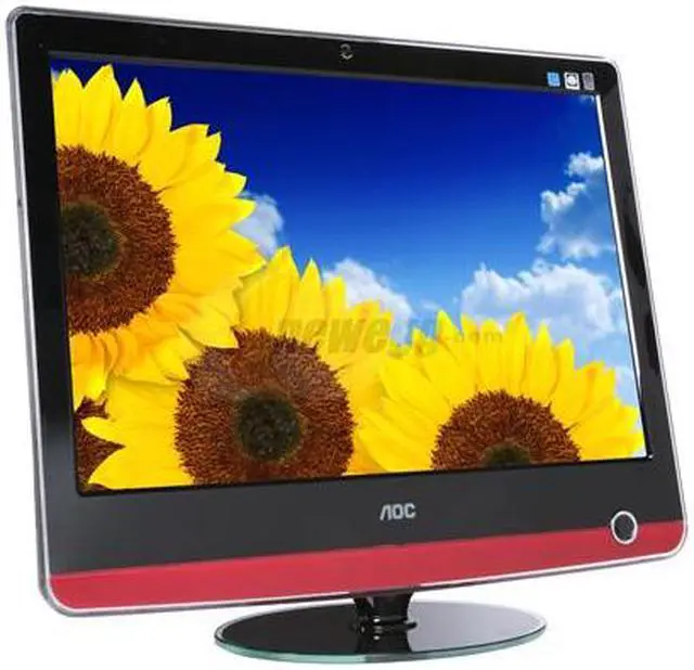 Alt view image 3 of 7 - AOC V22 Piano-black Glossy 22" HDMI Widescreen WLED Backlight LCD Monitor 280 cd/m2 DC 100000:1 Built in Speakers