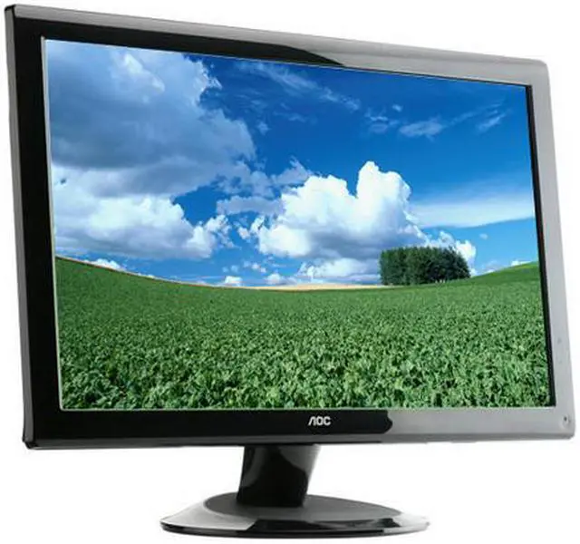 Alt view image 2 of 3 - AOC 2436Vw 24" Active Matrix, TFT LCD LCD Monitor 5 ms 1920 x 1080 D-Sub, DVI-D 2436Vw