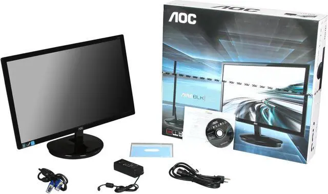 Alt view image 7 of 7 - AOC 23" TN LCD Monitor 5 ms D-Sub, DVI E2343FK E2343FK