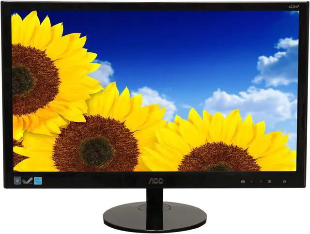 Alt view image 2 of 7 - AOC 23" 60 Hz Active Matrix, TFT LCD LCD Monitor 5 ms D-Sub, DVI-D e2351F