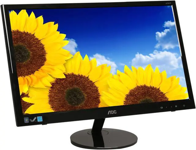 Alt view image 3 of 7 - AOC 23" 60 Hz Active Matrix, TFT LCD LCD Monitor 5 ms D-Sub, DVI-D e2351F
