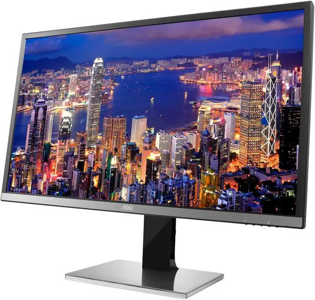 Main image of AOC U3277PWQU 31.5" 4K 3840x2160 monitor, 10-bit VA panel/over 1 billion colors, 85% NTSC color gamut, HDMI/DisplayPort/DVI-D/VGA, Height-adjustable/pivot stand, VESA compatible, Built-in Speakers,