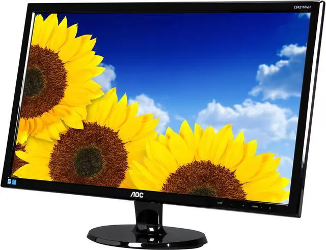 Main image of AOC I2421VWH Black 24" 5ms HDMI Widescreen LED Backlight LCD Monitor IPS 250 cd/m2 20,000,000:1 HDMI, VGA and DVI-D