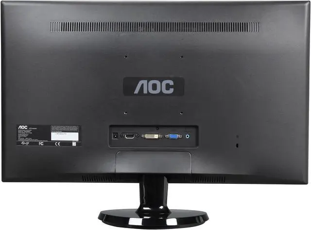 Alt view image 5 of 7 - AOC I2421VWH Black 24" 5ms HDMI Widescreen LED Backlight LCD Monitor IPS 250 cd/m2 20,000,000:1 HDMI, VGA and DVI-D