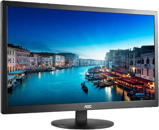 Alt view image 3 of 6 - AOC E2770SHE Black 27" 2ms 60Hz TN 1920 x 1080 Widescreen LCD Monitor, AOC FlickerFree Technology, Eco-Friendly and Low-Power Consumption, VESA Mountable