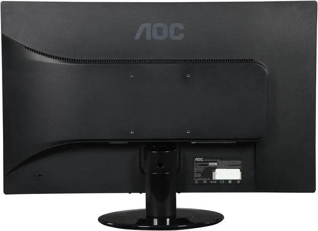 Alt view image 5 of 7 - AOC 24" 60Hz Monitor 5 ms 1 x 15-pin VGA 1 x 24-pin DVI-D E2425SWD-B