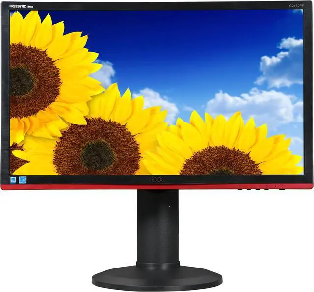 Alt view image 2 of 10 - AOC G2460PF 24" Gaming Monitor, FreeSync, FHD (1920x1080), TN Panel, 144Hz, 1ms, Height Adjustable, DisplayPort, HDMI, USB