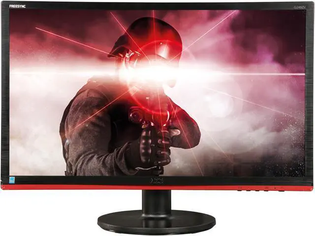 Alt view image 3 of 8 - AOC Gaming G2460VQ6 24" Gaming Monitor, Full HD 1920x1080, 1ms Response Time, AMD FreeSync, 75Hz, Anti-Blue Light, FlickerFree, DisplayPort/HDMI/VGA, VESA Compatible