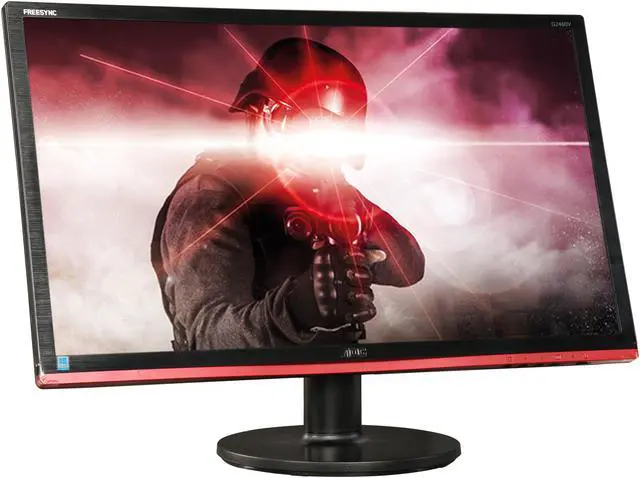 Alt view image 4 of 8 - AOC Gaming G2460VQ6 24" Gaming Monitor, Full HD 1920x1080, 1ms Response Time, AMD FreeSync, 75Hz, Anti-Blue Light, FlickerFree, DisplayPort/HDMI/VGA, VESA Compatible