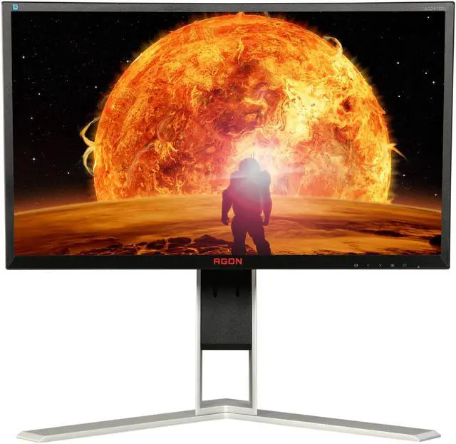 Alt view image 2 of 11 - AOC AGON AG241QX 24" Gaming Monitor, QHD 2K 1440P, G-SYNC Compatible + AdaptiveSync, 144Hz, 1ms, Height Adjustable, DisplayPort/HDMI/DVI-D/VGA, USB 3.0 hub, QuickSwitch keypad