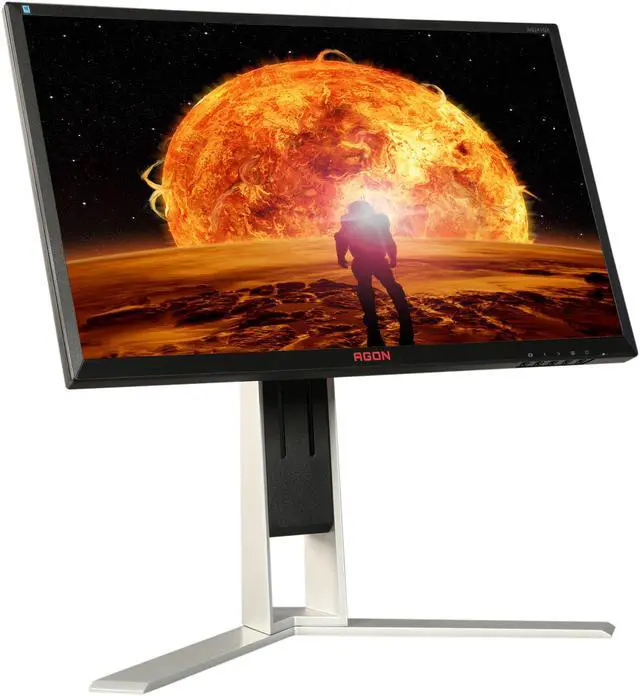 Alt view image 3 of 11 - AOC AGON AG241QX 24" Gaming Monitor, QHD 2K 1440P, G-SYNC Compatible + AdaptiveSync, 144Hz, 1ms, Height Adjustable, DisplayPort/HDMI/DVI-D/VGA, USB 3.0 hub, QuickSwitch keypad