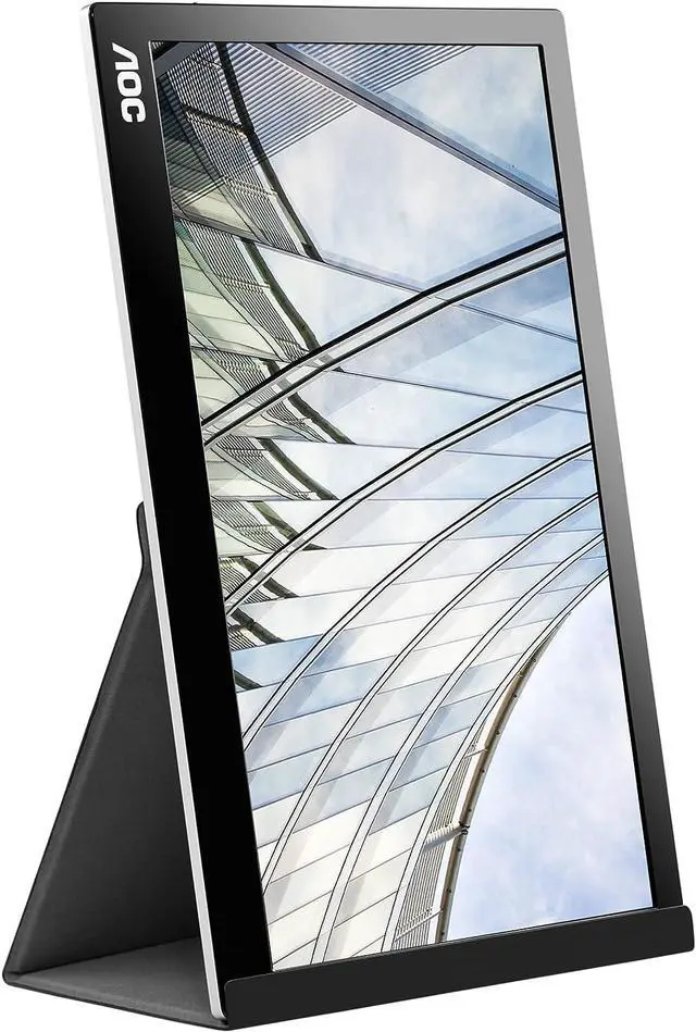 Alt view image 5 of 14 - AOC 15.6" FHD 1080p USB-C Powered Portable, IPS panel, USB Type-C, Tilt, Auto-pivot, Sleek design, 220 cd/m2, 2017 MacBook Pro & XPS compatible (I1601FWUX)