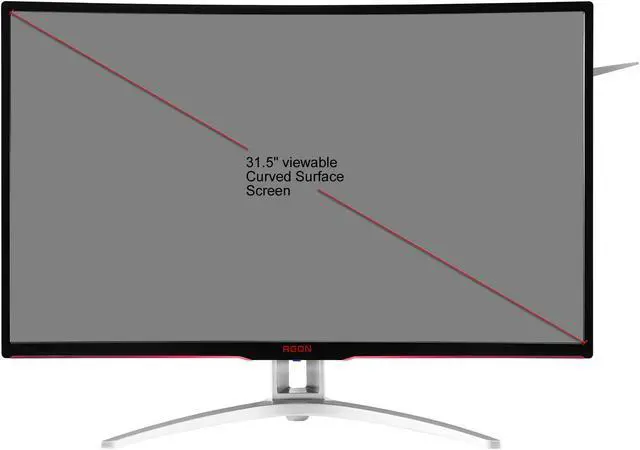 Alt view image 7 of 6 - AOC AGON AG322QCX 31.5" Curved Gaming Monitor, 1800R Curvature, QHD 2560 x 1440 VA Panel, AMD FreeSync, 144Hz, Height Adjustable, DisplayPort/HDMI, USB 3.0 hub, VESA Compatible