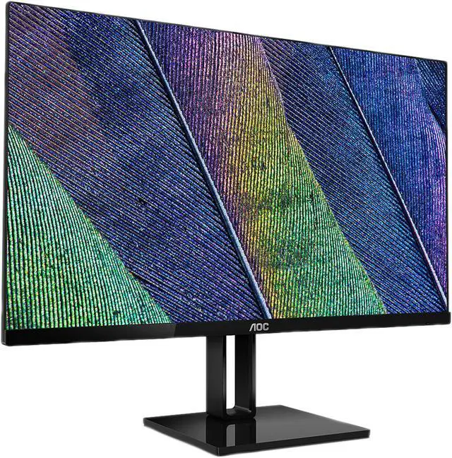 Alt view image 2 of 3 - AOC 24V2H 23.8" Full HD 1920 x 1080 Ultra-Slim Monitor, Edge-to-Edge Frameless IPS Panel, 5ms, 75Hz, AMD FreeSync, FlickerFree, HDMI/VGA
