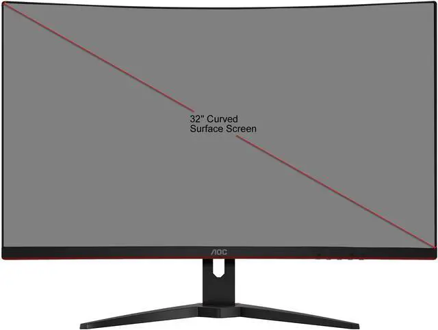 Alt view image 5 of 5 - AOC Gaming C32G1 31.5" curved gaming monitor, Full HD 1920x1080, 1800R curved VA panel, 50M:1 DCR, 1ms (MPRT), AMD FreeSync, 144Hz, 3-sided frameless, DisplayPort/HDMI/VGA, VESA compatible