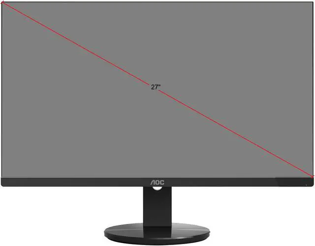 Alt view image 12 of 13 - AOC U2790VQ 27" 4K 3840 x 2160 UHD LED Monitor, IPS Panel, 1 Billion+ Colors, 20M:1 Smart Contrast, DisplayPort/HDMI Inputs, VESA