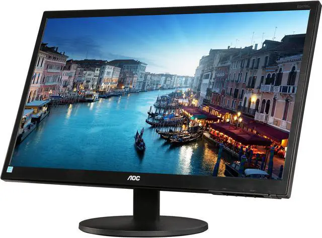Alt view image 2 of 9 - AOC E2470SWDA 23.6" TN Widescreen LED Backlight LCD Monitor, 16:9, 1920 x 1080, 20M:1, 16.7 Million Display Colors, VGA, DVI, Tilt, VESA, Grade A MFR Recertified