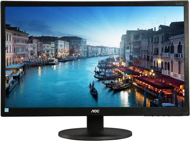 Alt view image 3 of 9 - AOC E2470SWDA 23.6" TN Widescreen LED Backlight LCD Monitor, 16:9, 1920 x 1080, 20M:1, 16.7 Million Display Colors, VGA, DVI, Tilt, VESA, Grade A MFR Recertified