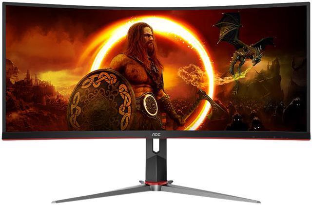 Main image of AOC CQ34G2 34" WFHD 2560 x 1080 75Hz HDMI, DisplayPort, Audio FreeSync (AMD Adaptive Sync) Gaming Monitor