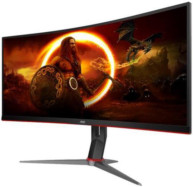 Alt view image 3 of 8 - AOC CQ34G2 34" WFHD 2560 x 1080 75Hz HDMI, DisplayPort, Audio FreeSync (AMD Adaptive Sync) Gaming Monitor
