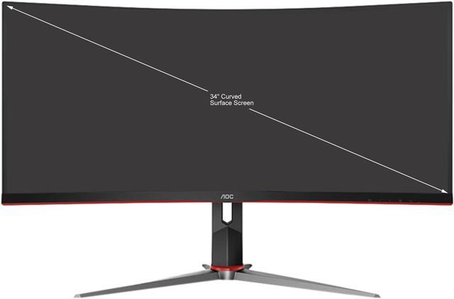 Alt view image 2 of 8 - AOC CQ34G2 34" WFHD 2560 x 1080 75Hz HDMI, DisplayPort, Audio FreeSync (AMD Adaptive Sync) Gaming Monitor