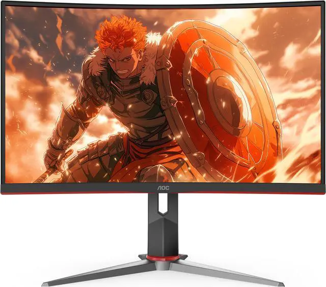 Alt view image 2 of 10 - AOC C32G2 32" Curved Frameless Gaming Monitor FHD, 1500R Curved VA, 1ms, 165Hz, FreeSync, Height adjustable, 3-Year Zero Dead Pixel Policy, Black
