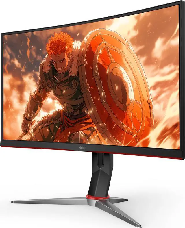 Alt view image 4 of 10 - AOC C32G2 32" Curved Frameless Gaming Monitor FHD, 1500R Curved VA, 1ms, 165Hz, FreeSync, Height adjustable, 3-Year Zero Dead Pixel Policy, Black
