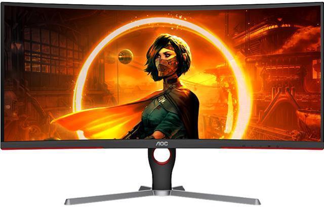 aoc 30 widescreen lcd led curved gaming monitor freesync cq30g3e