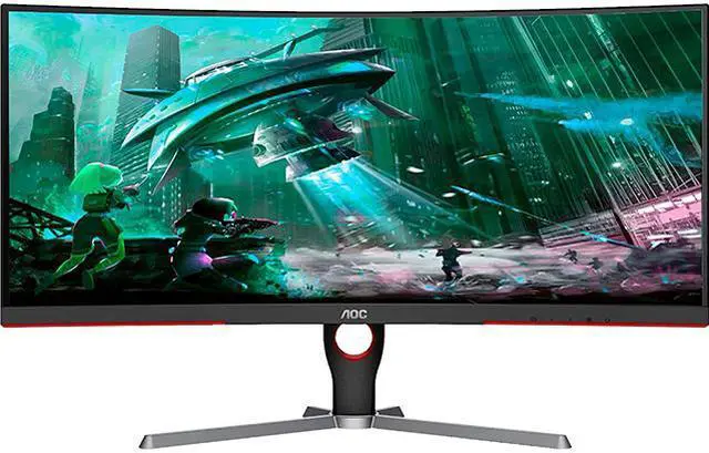 Alt view image 7 of 15 - AOC 30" 75 Hz VA WFHD Monitor 1 ms (MPRT) FreeSync (AMD Adaptive Sync) HDMI, DisplayPort, Audio Curved CQ30G3E